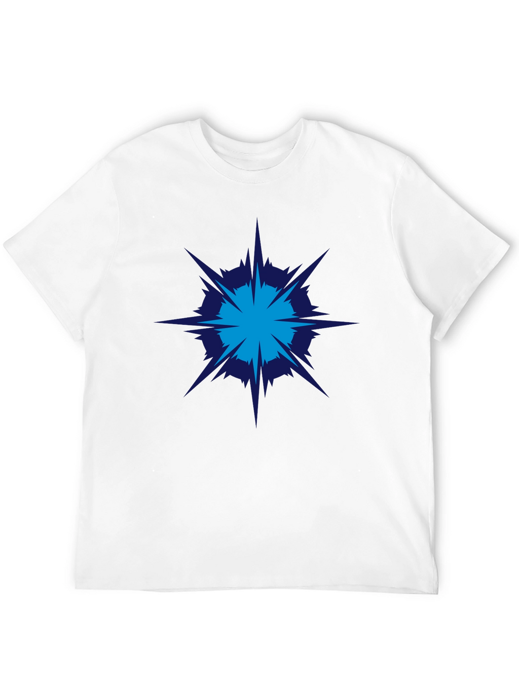Geometric Burst Graphic Tee - Modern Style