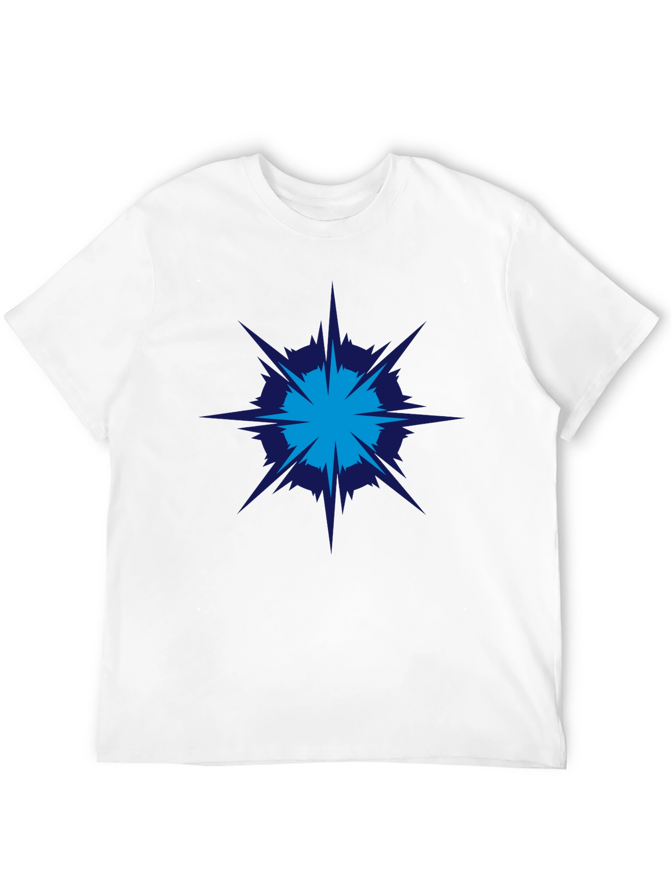 Geometric Burst Graphic Tee - Modern Style