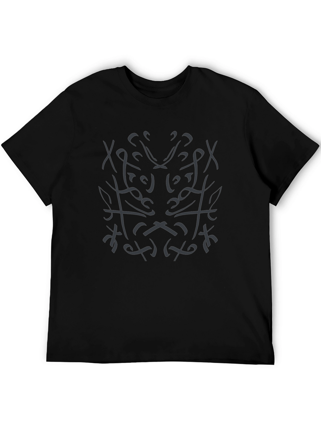 Abstract Design Black T-Shirt