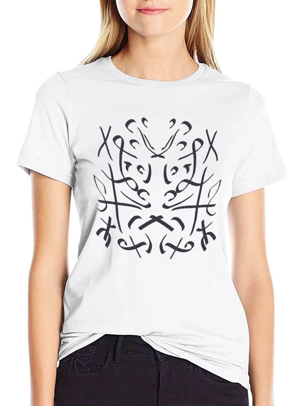 Abstract Design Black T-Shirt