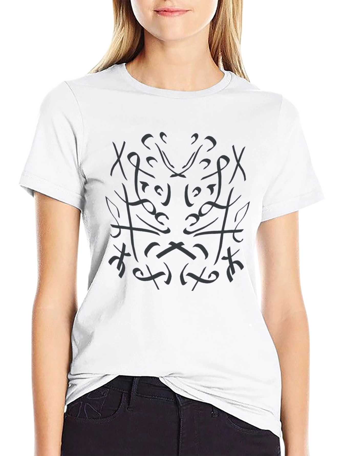 Abstract Design Black T-Shirt