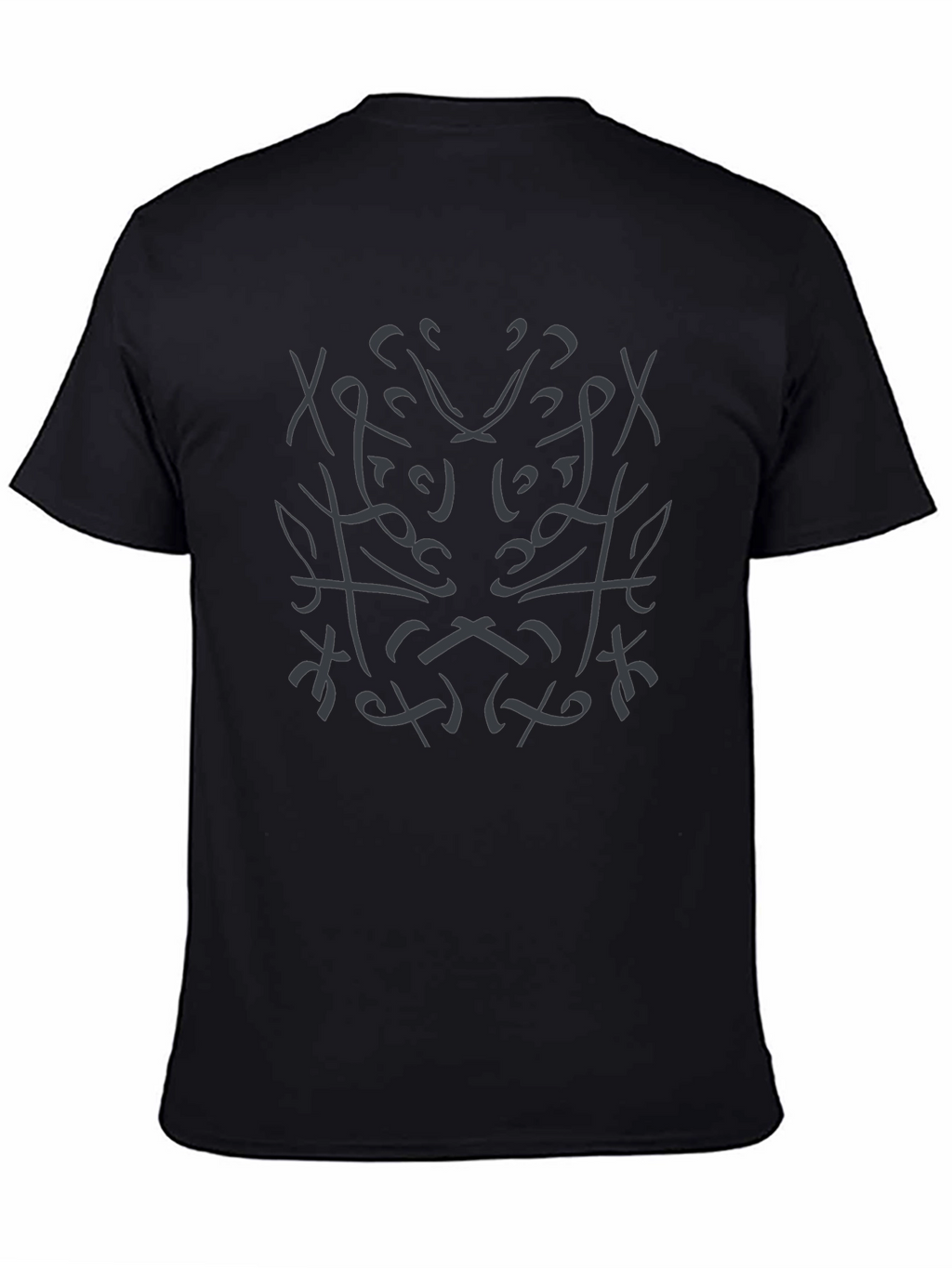 Abstract Design Black T-Shirt