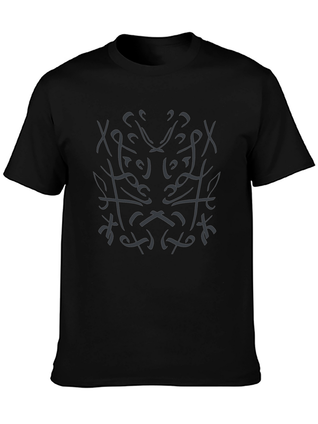 Abstract Design Black T-Shirt
