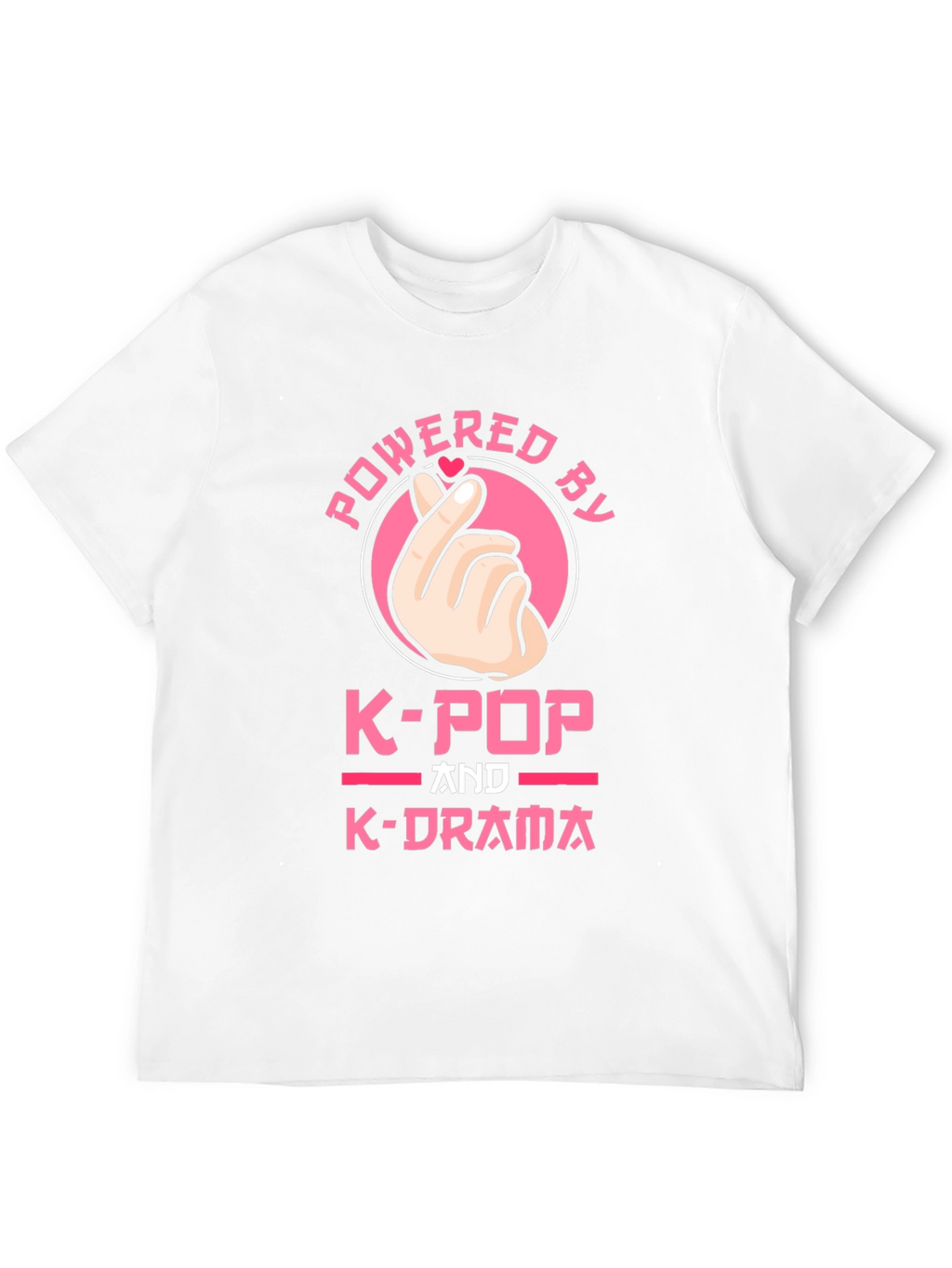 Powered by K-Pop and K-Drama Black T-Shirt