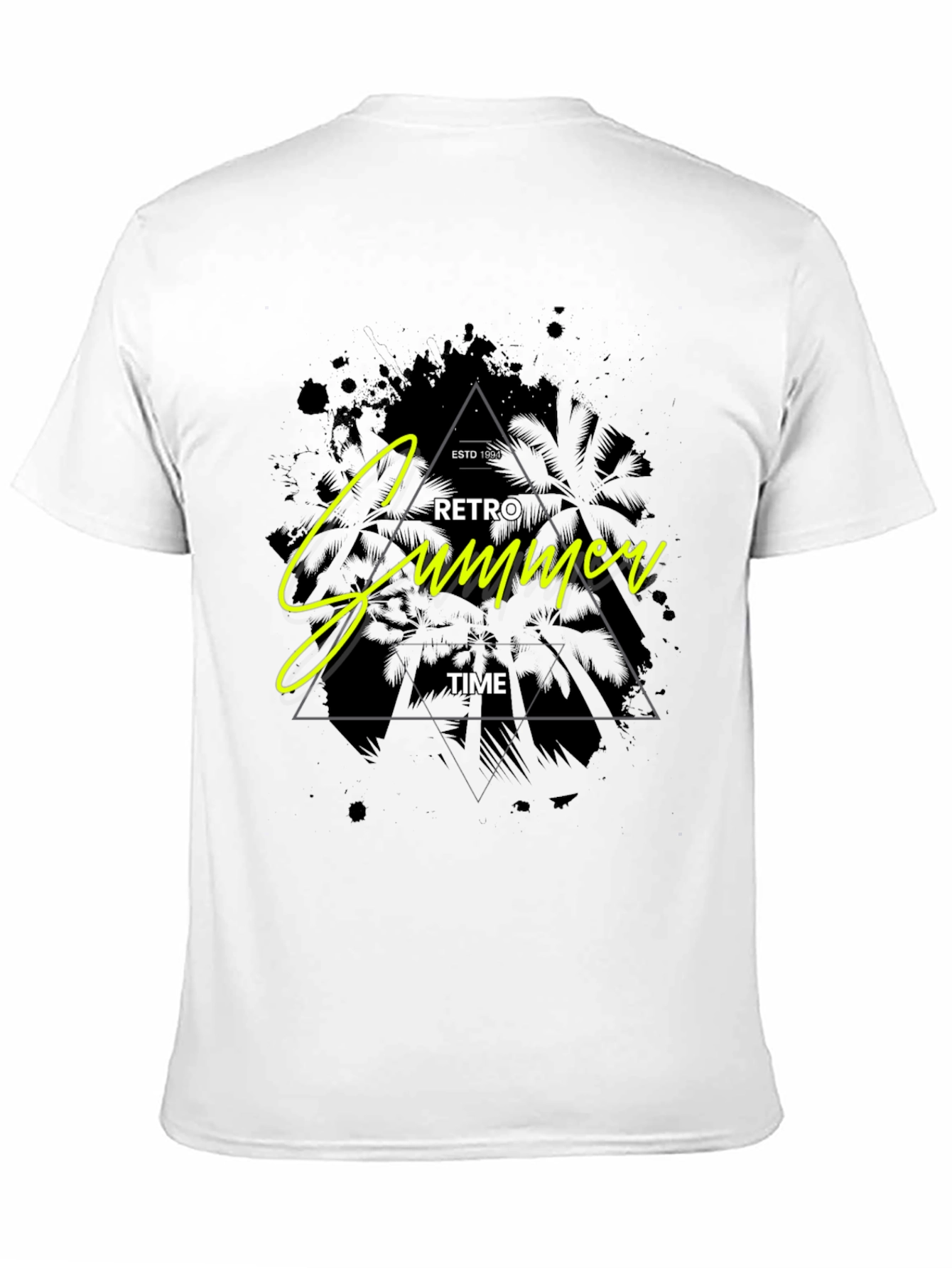 Retro Summer Time Black Graphic Tee