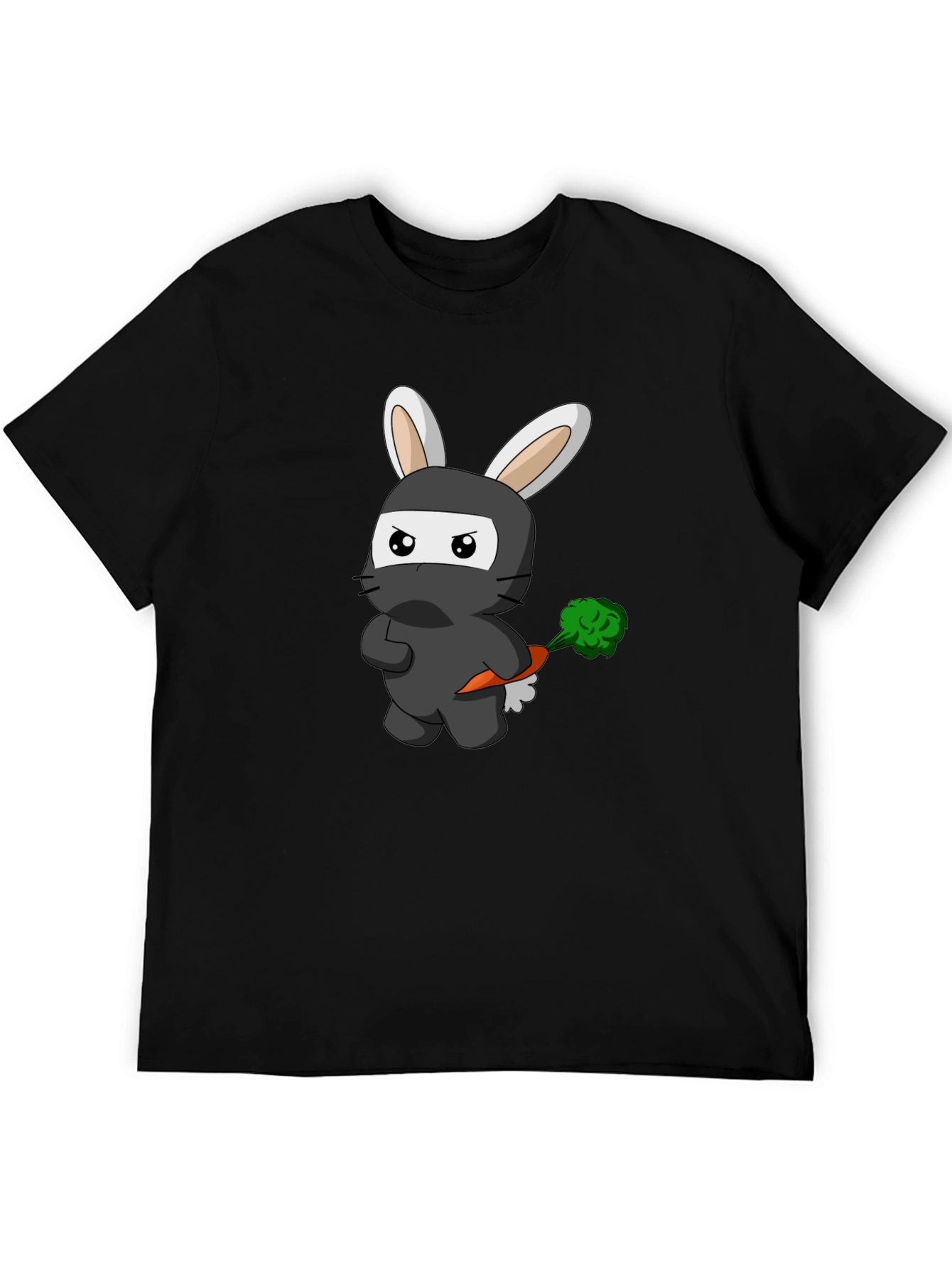 Ninja Rabbit Graphic T-Shirt - Black Cotton Tee