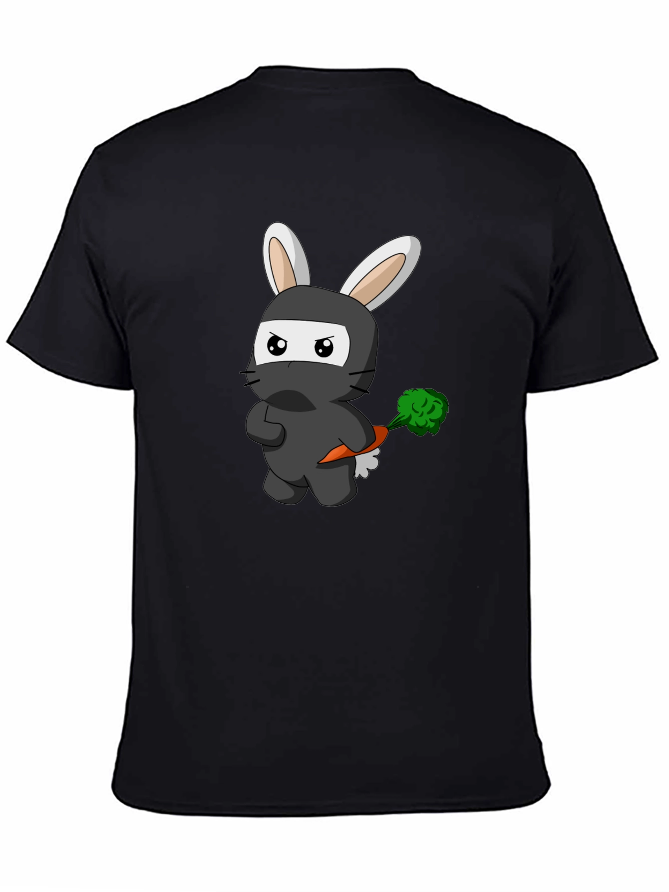 Ninja Rabbit Graphic T-Shirt - Black Cotton Tee