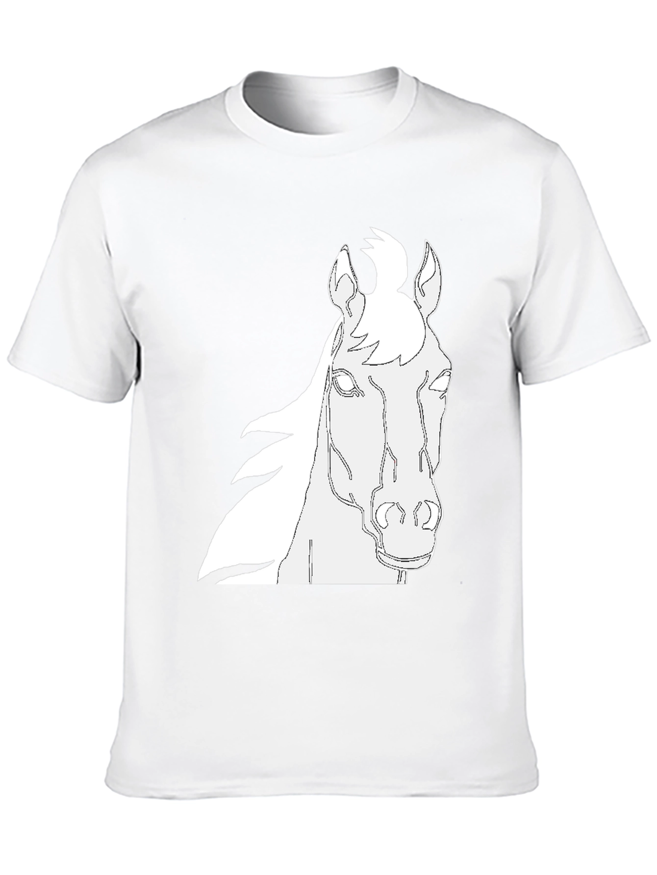 Horse Outline Graphic Black T-Shirt