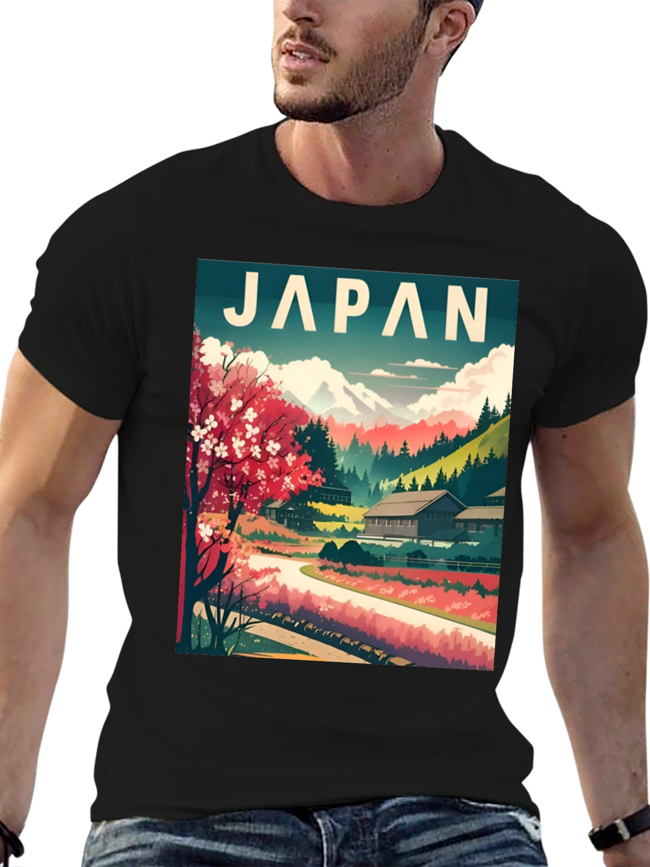 Japan Landscape T-Shirt - Stylish Travel Tee