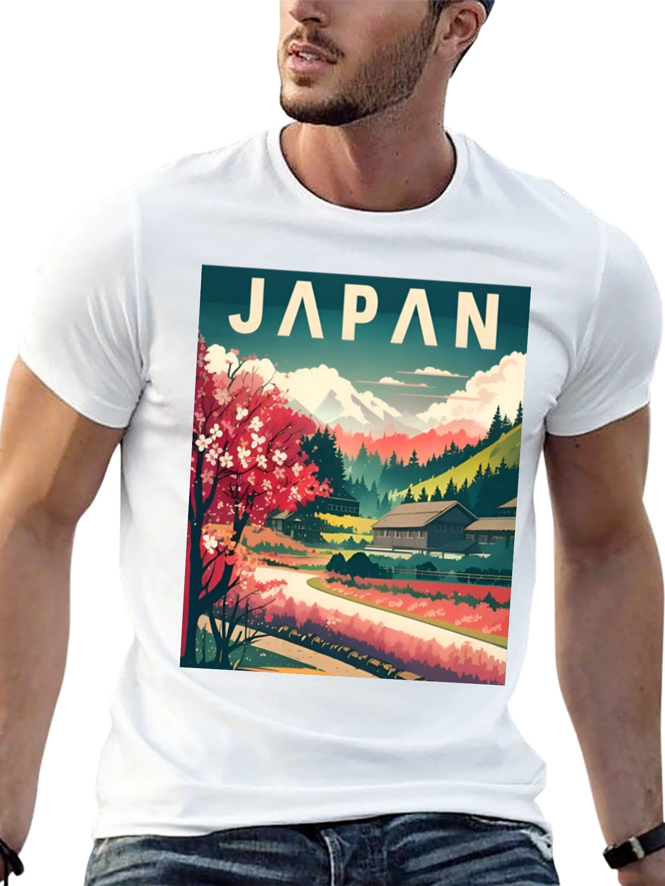 Japan Landscape T-Shirt - Stylish Travel Tee