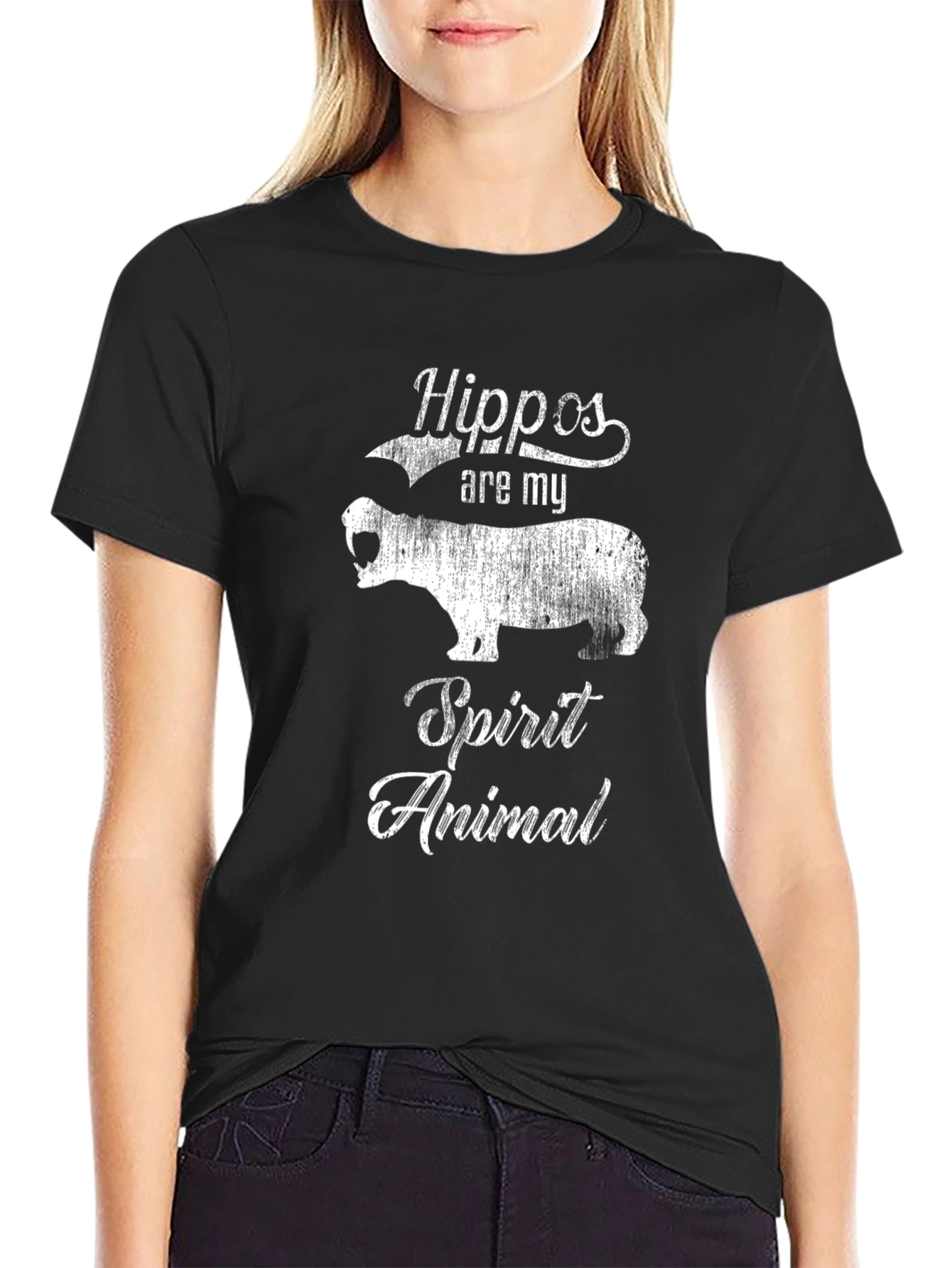 Hippo Spirit Animal Graphic Tee