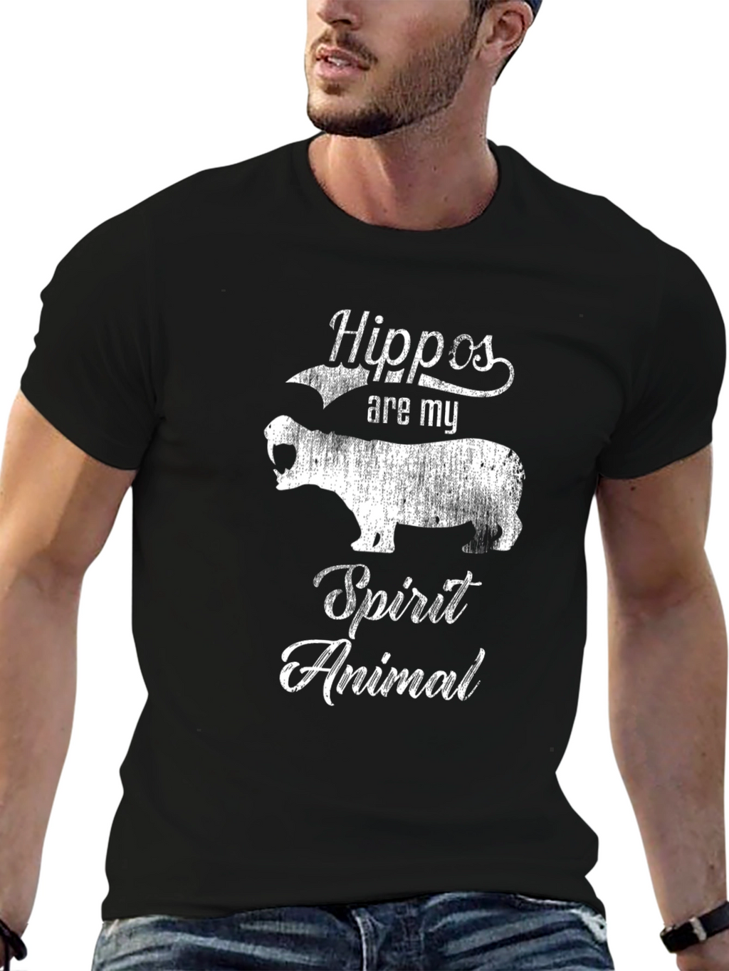 Hippo Spirit Animal Graphic Tee