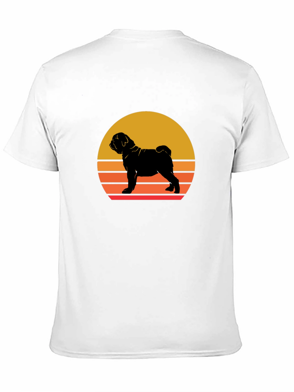 Sunset Dog Graphic Tee - Shar Pei Silhouette