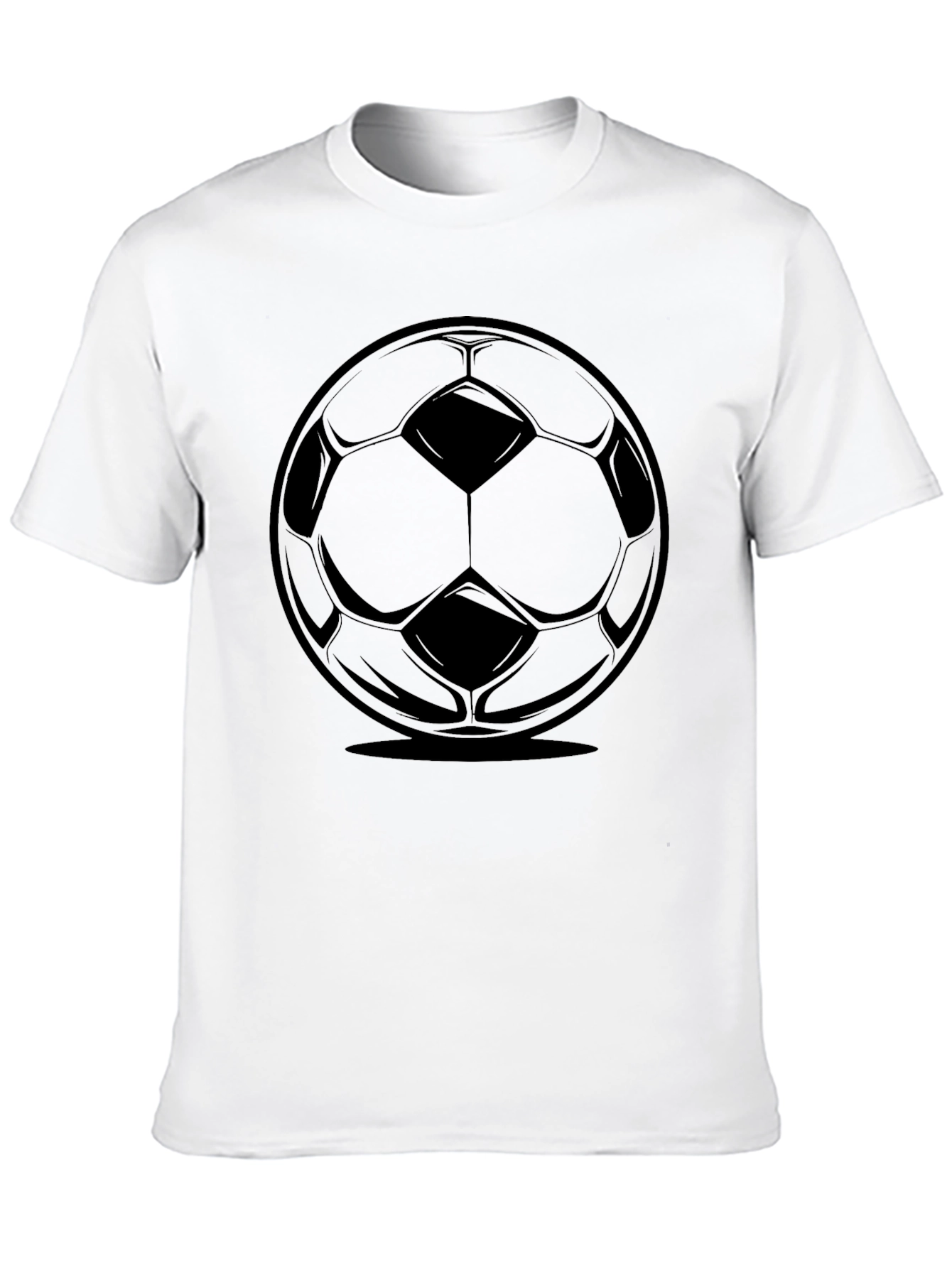 Black Soccer Ball Graphic Tee - Stylish Sportswear