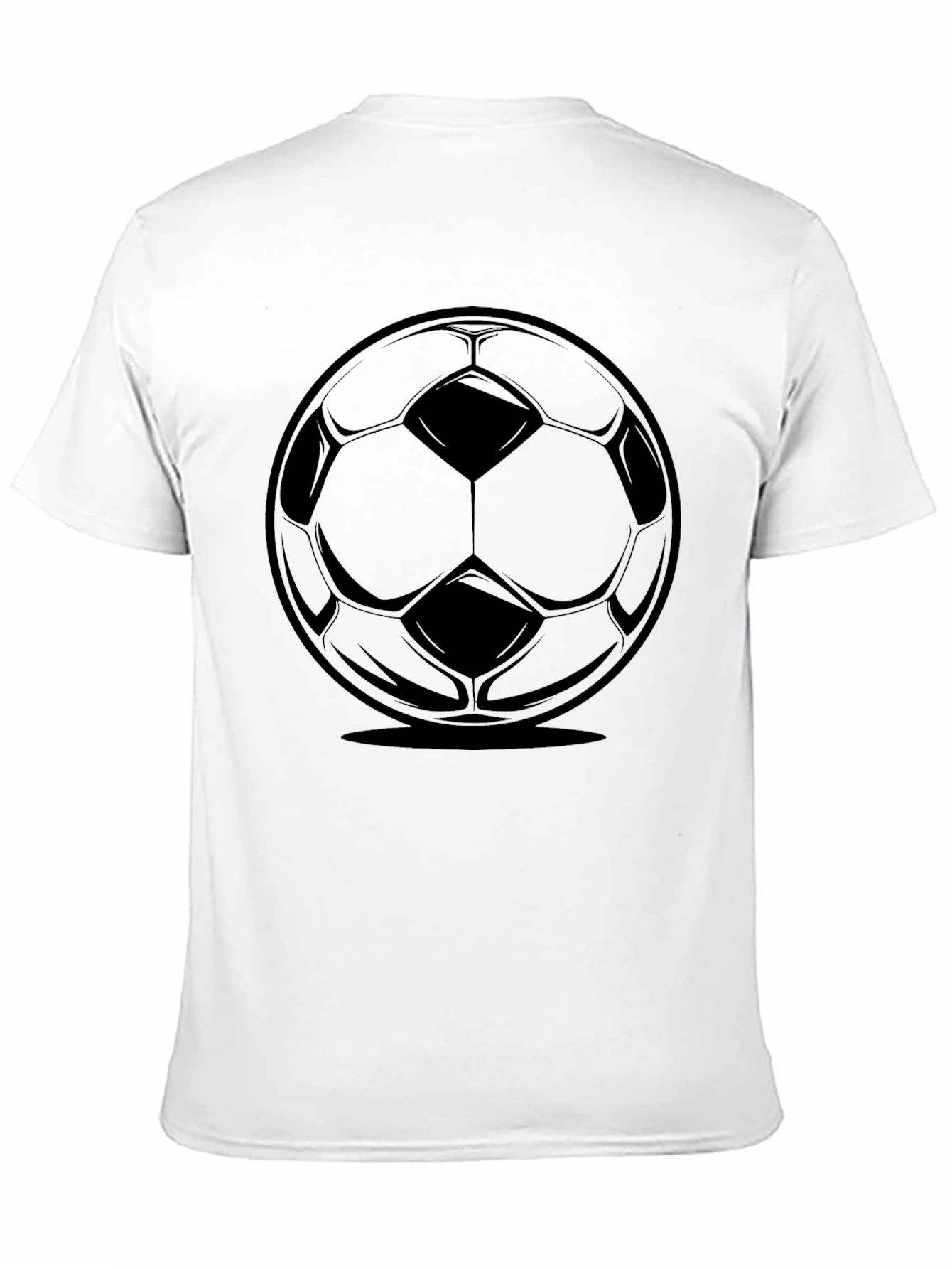 Black Soccer Ball Graphic Tee - Stylish Sportswear