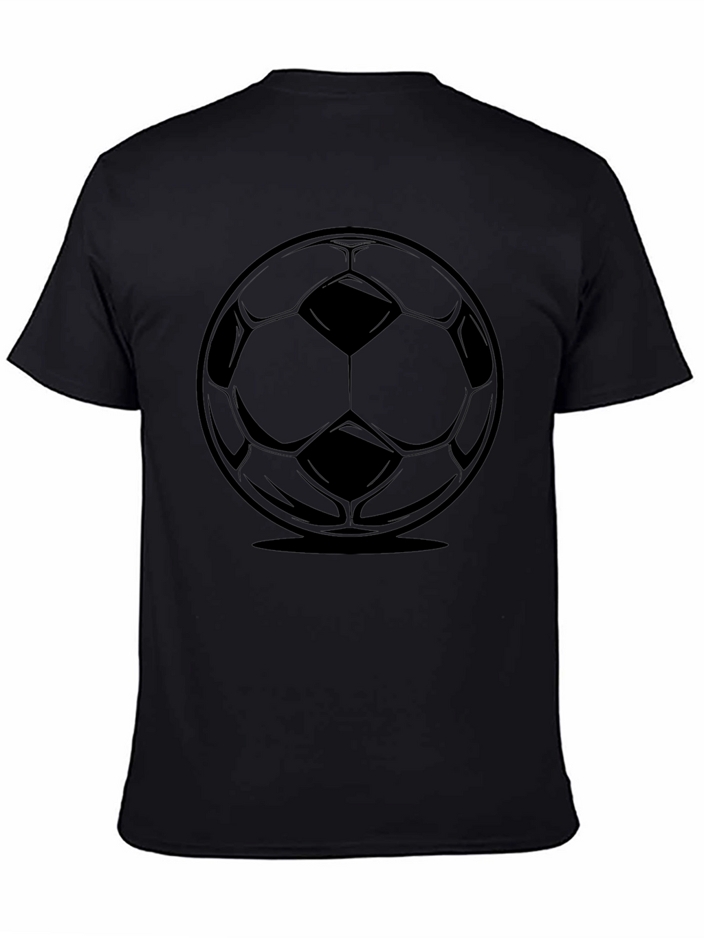Black Soccer Ball Graphic Tee - Stylish Sportswear