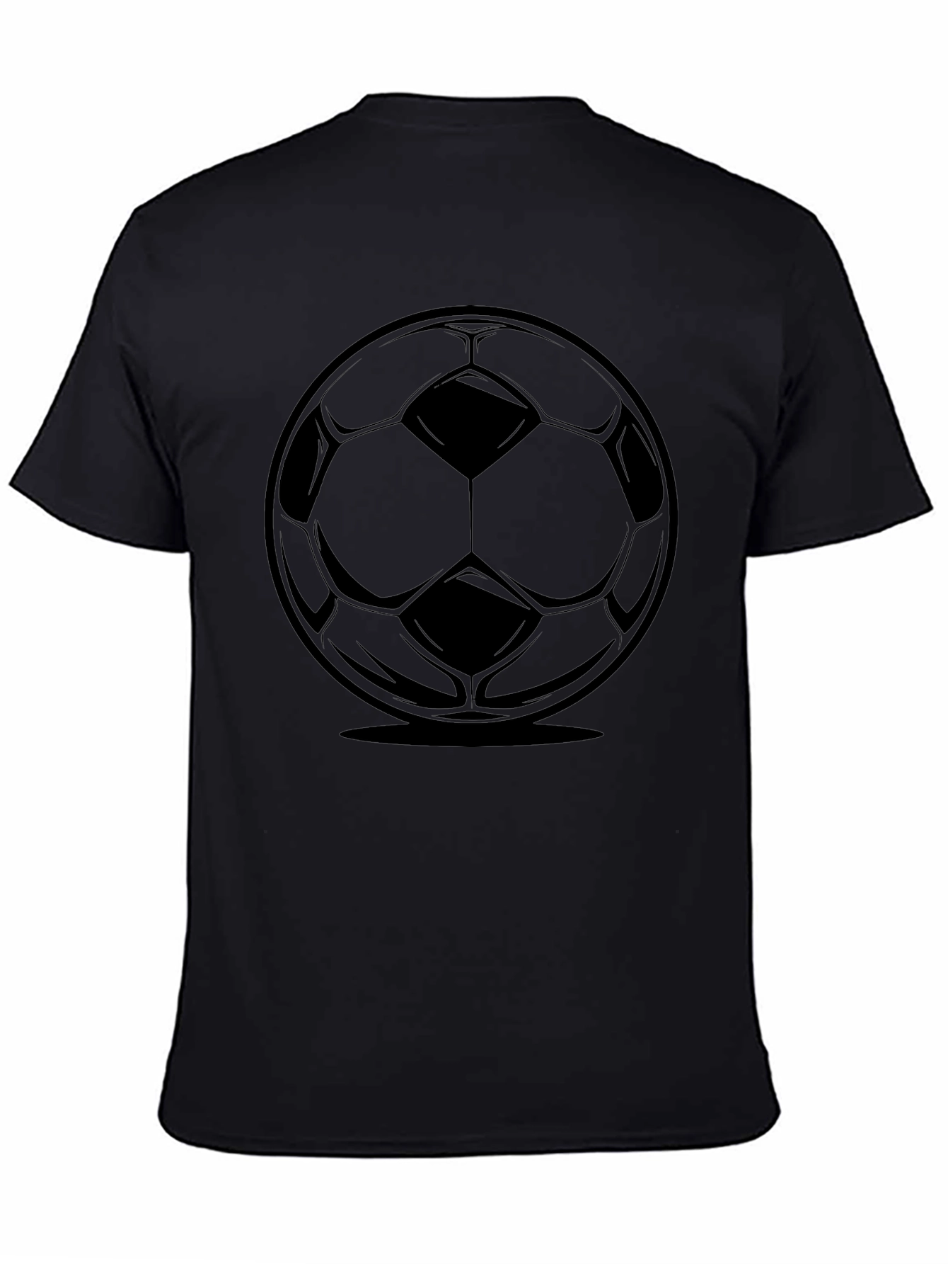 Black Soccer Ball Graphic Tee - Stylish Sportswear