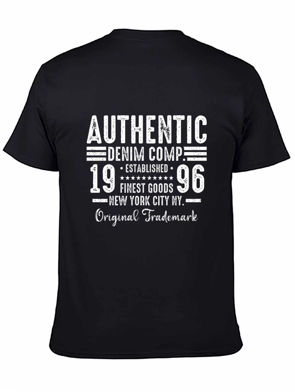 Authentic Denim Company Est. 1996 Black T-Shirt