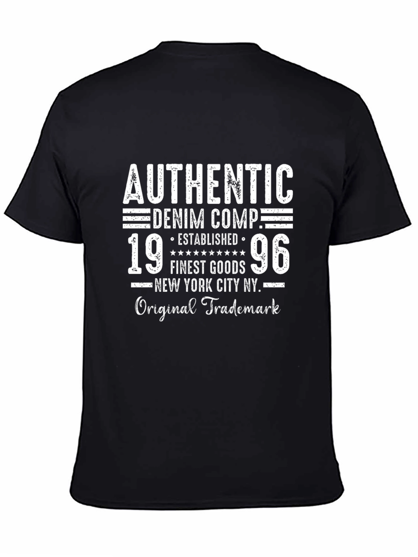 Authentic Denim Company Est. 1996 Black T-Shirt