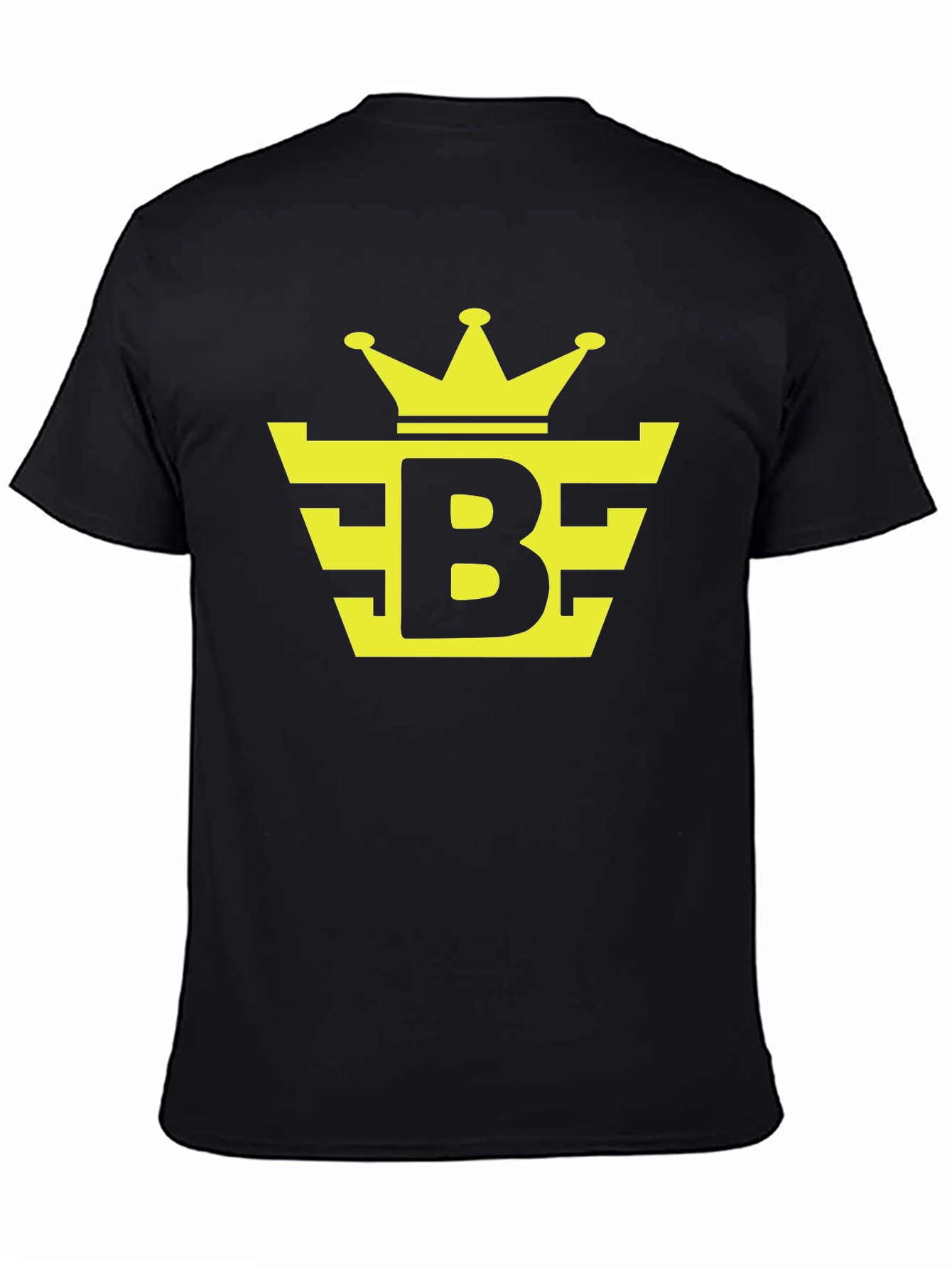 Black Tee with Yellow Crown Logo