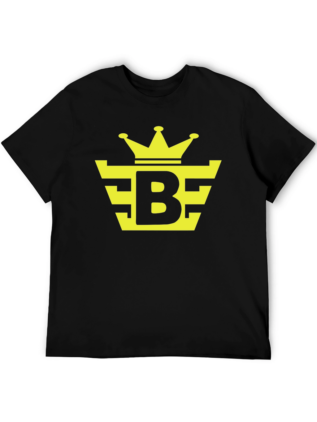 Black Tee with Yellow Crown Logo