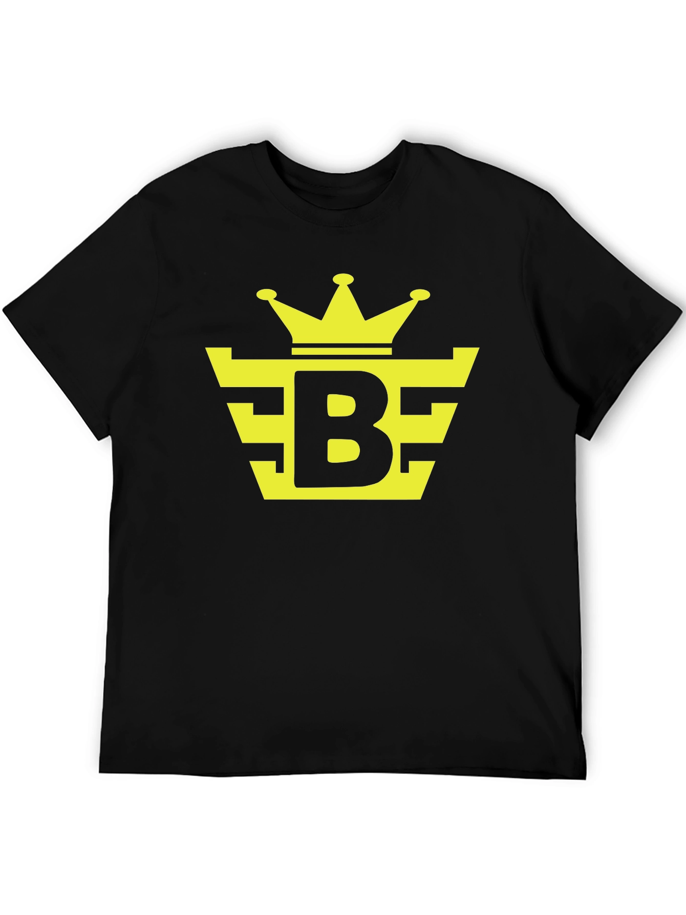 Black Tee with Yellow Crown Logo