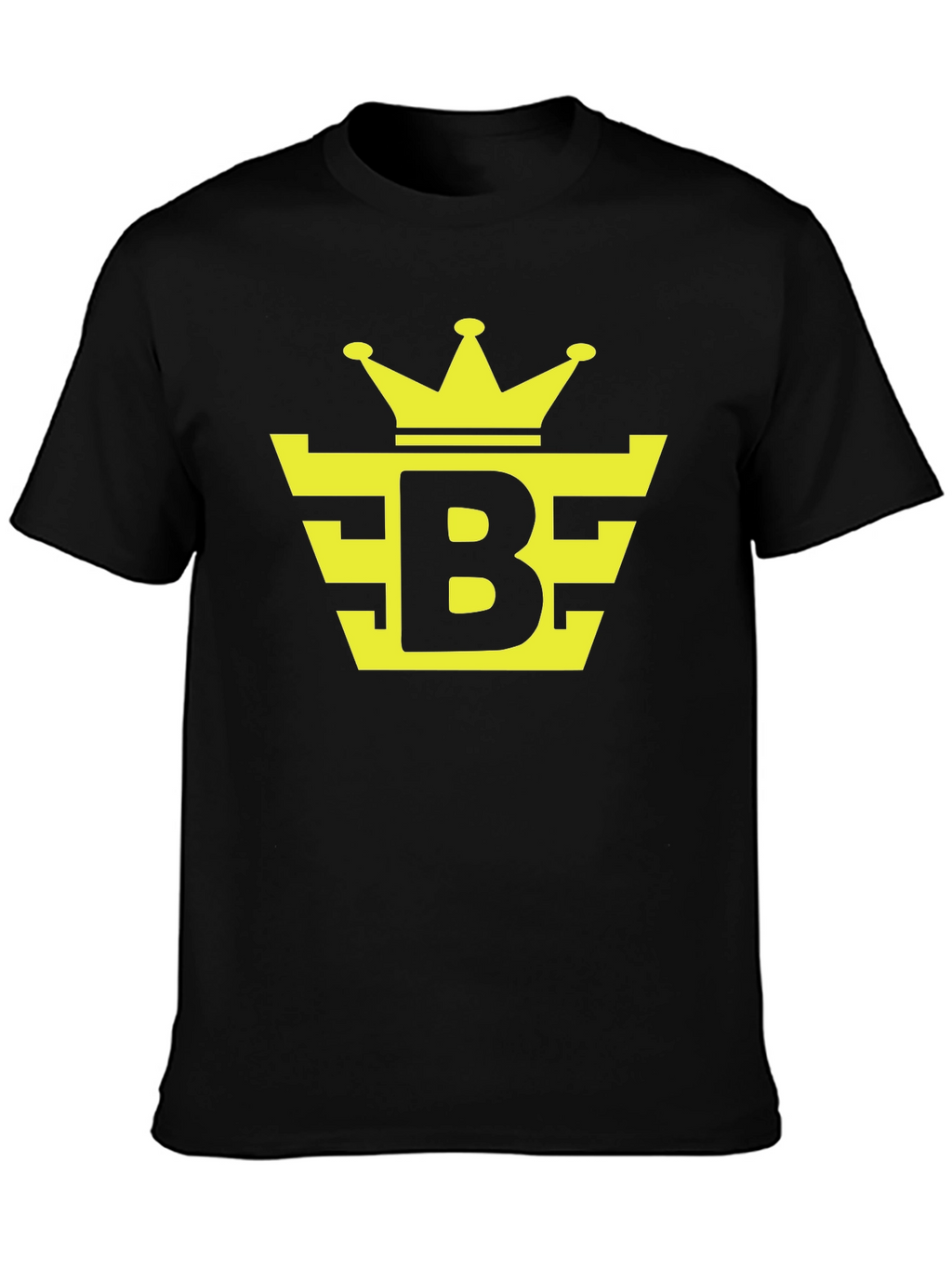 Black Tee with Yellow Crown Logo
