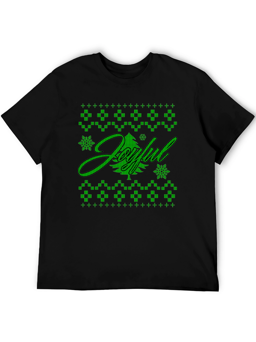 Joyful Holiday Graphic Tee - Black
