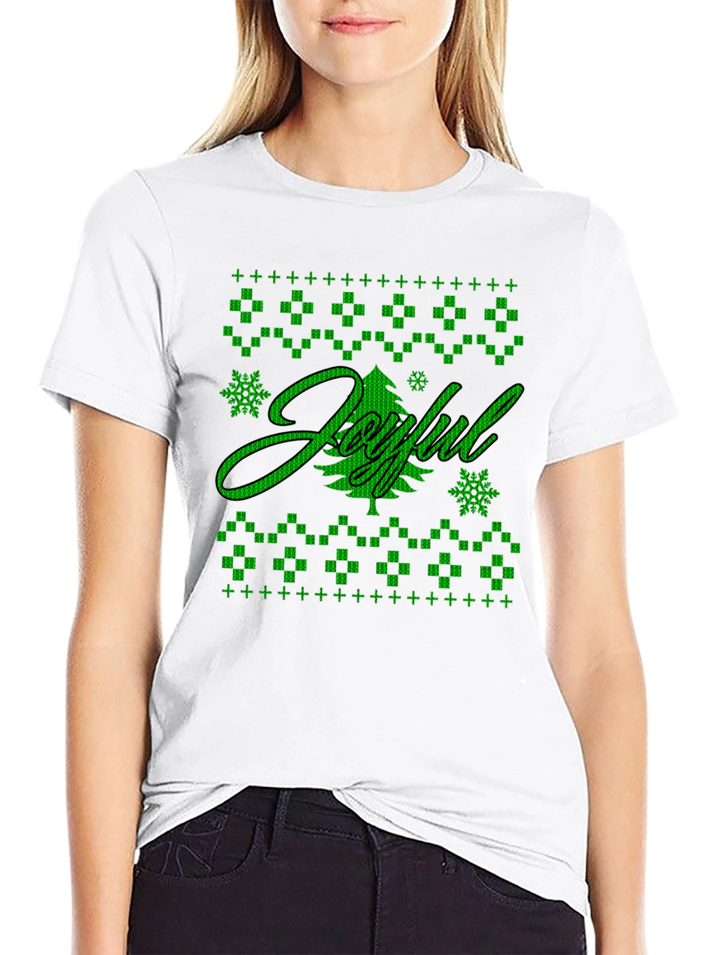 Joyful Holiday Graphic Tee - Black