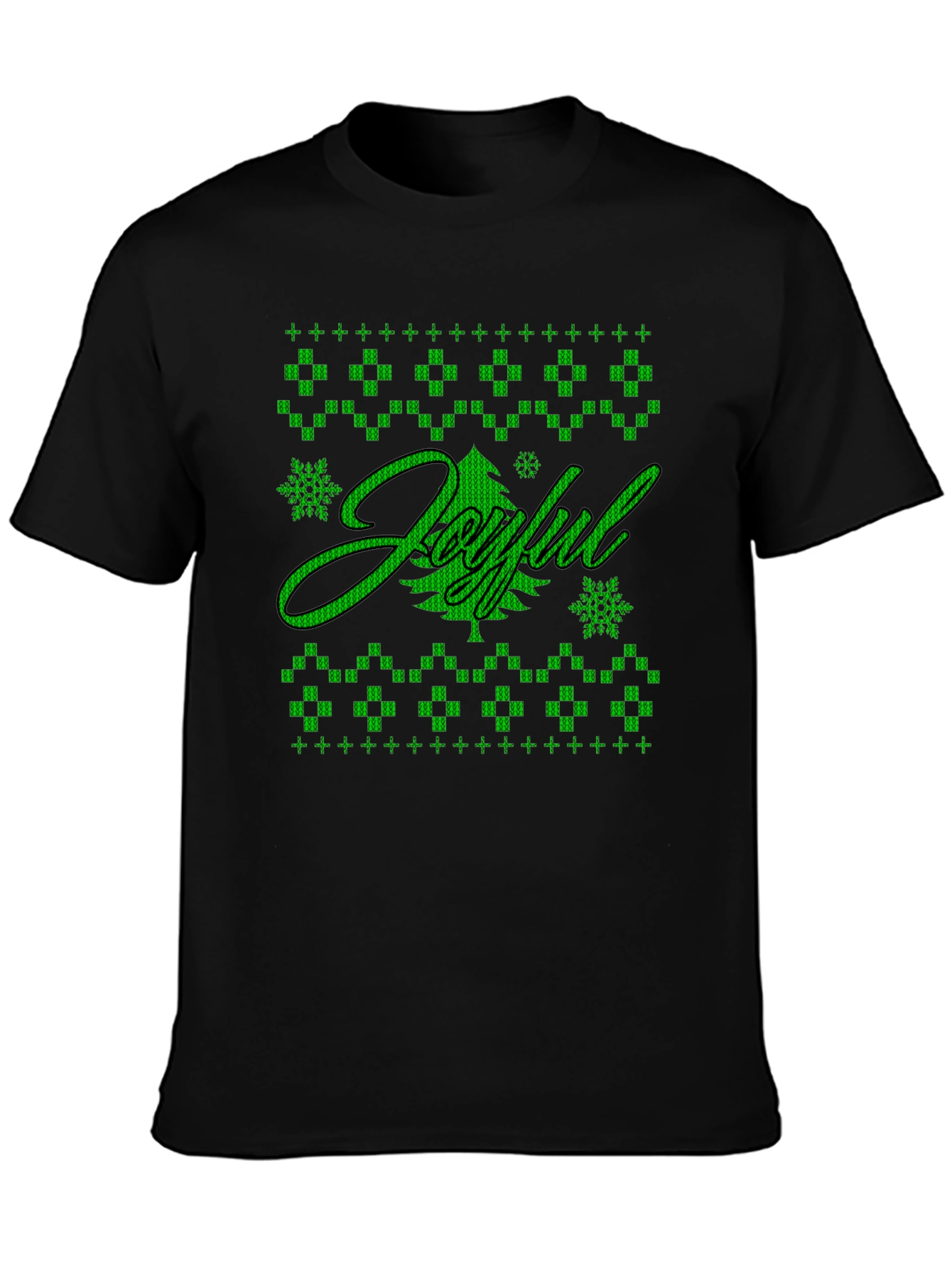 Joyful Holiday Graphic Tee - Black