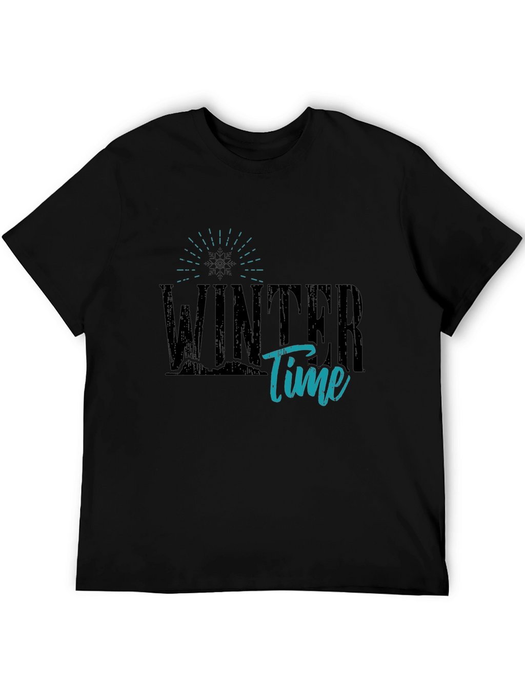 Winter Time Graphic Tee - Stylish Unisex Black T-Shirt