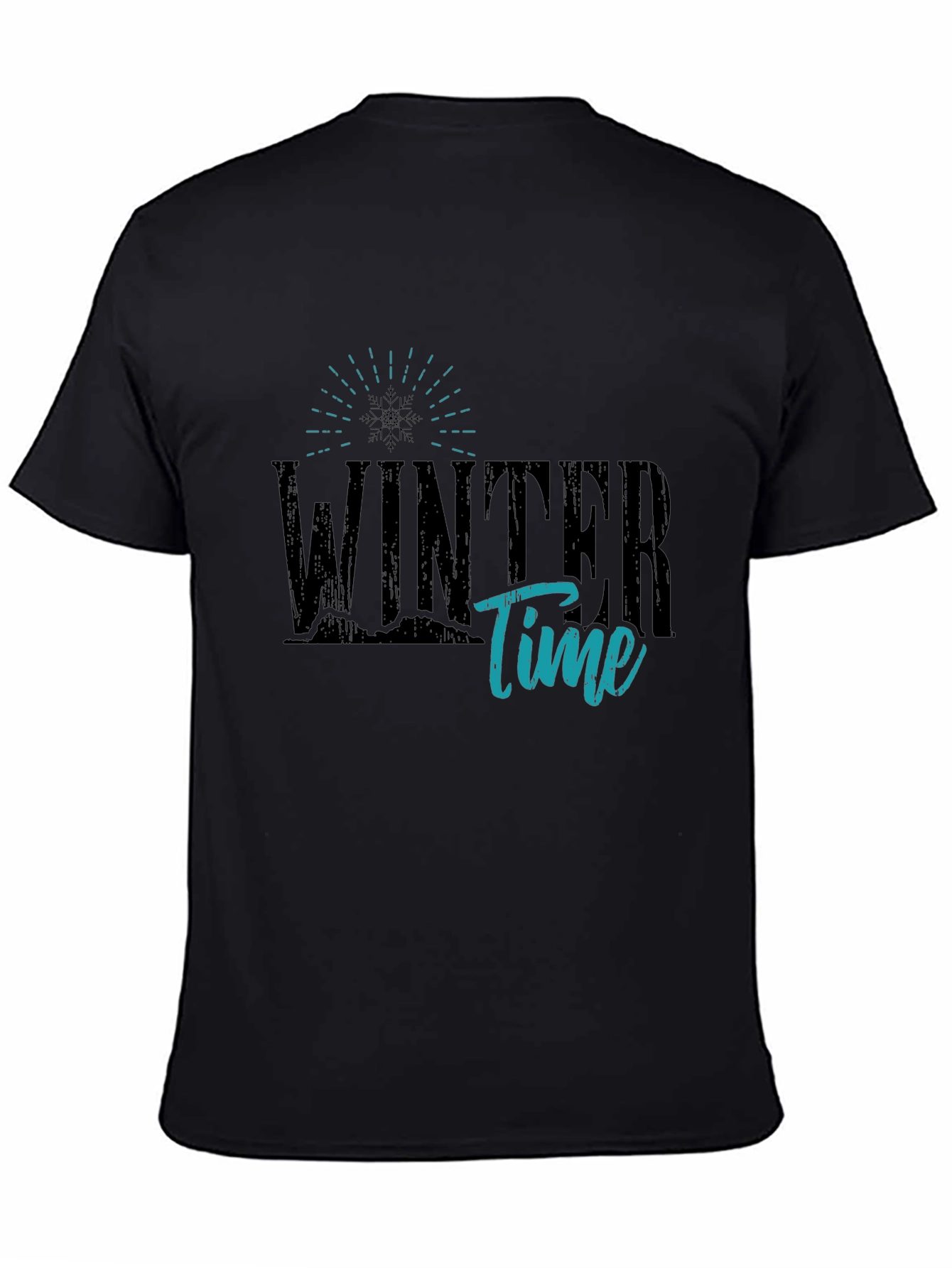 Winter Time Graphic Tee - Stylish Unisex Black T-Shirt