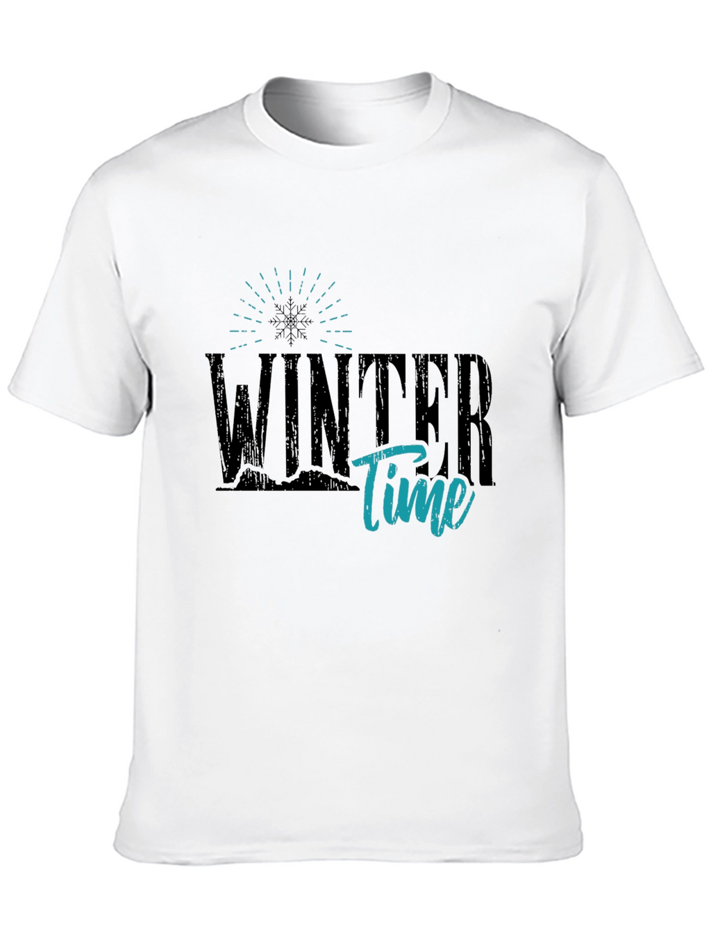 Winter Time Graphic Tee - Stylish Unisex Black T-Shirt