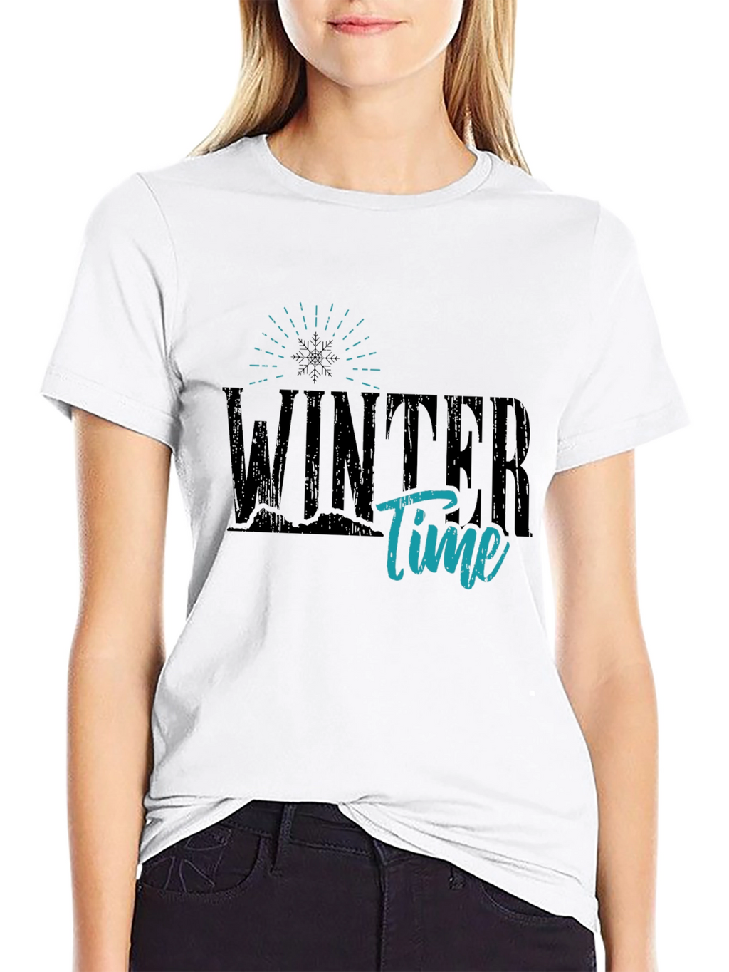 Winter Time Graphic Tee - Stylish Unisex Black T-Shirt