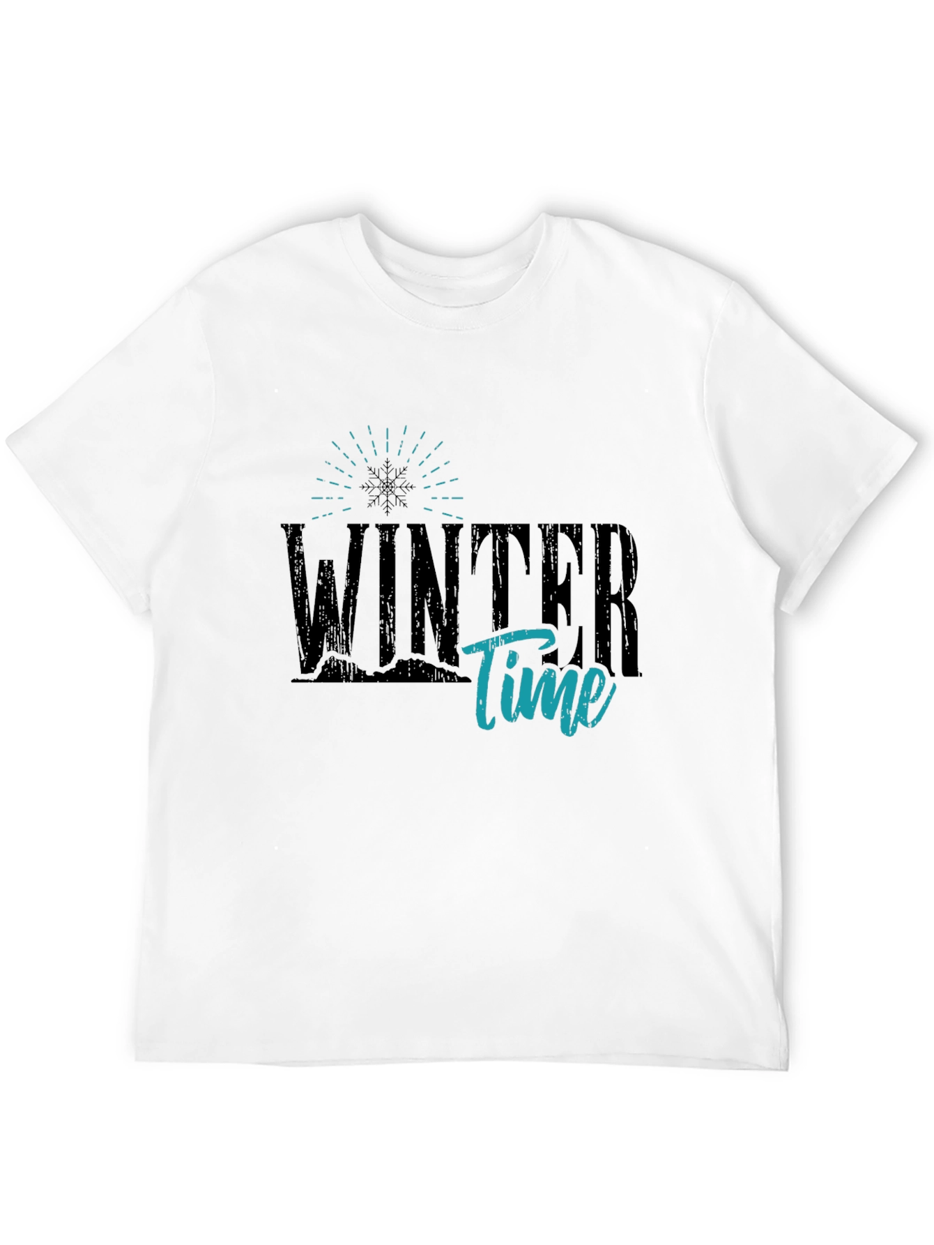 Winter Time Graphic Tee - Stylish Unisex Black T-Shirt