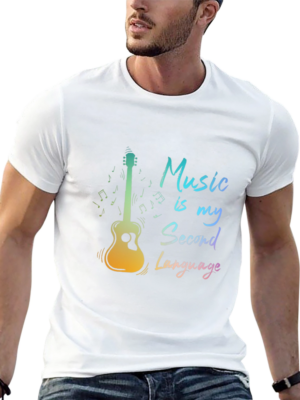 Music is My Second Language Graphic Tee