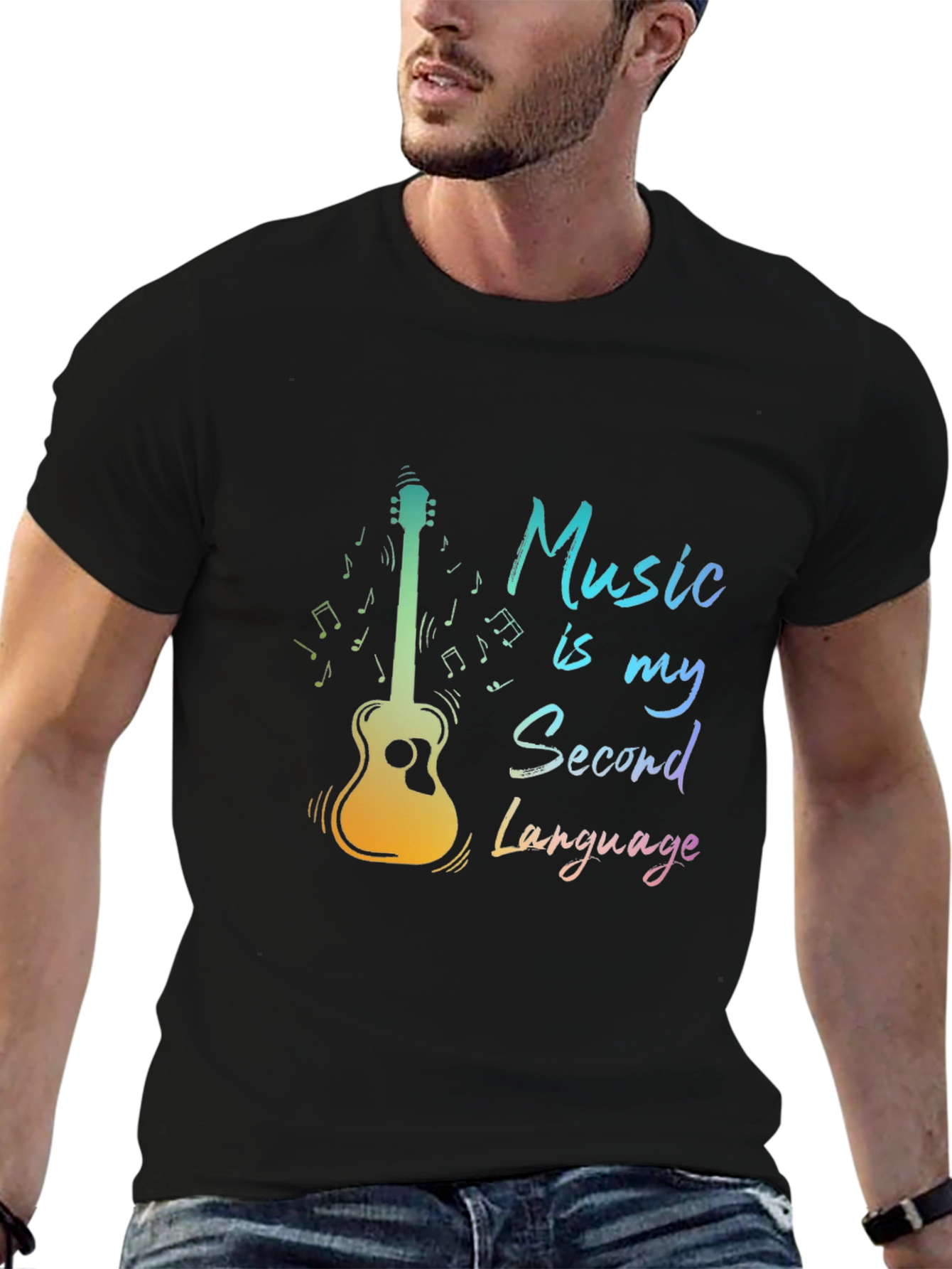 Music is My Second Language Graphic Tee