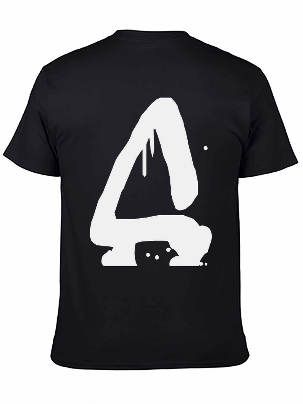 Abstract White Graffiti Style A Black T-Shirt