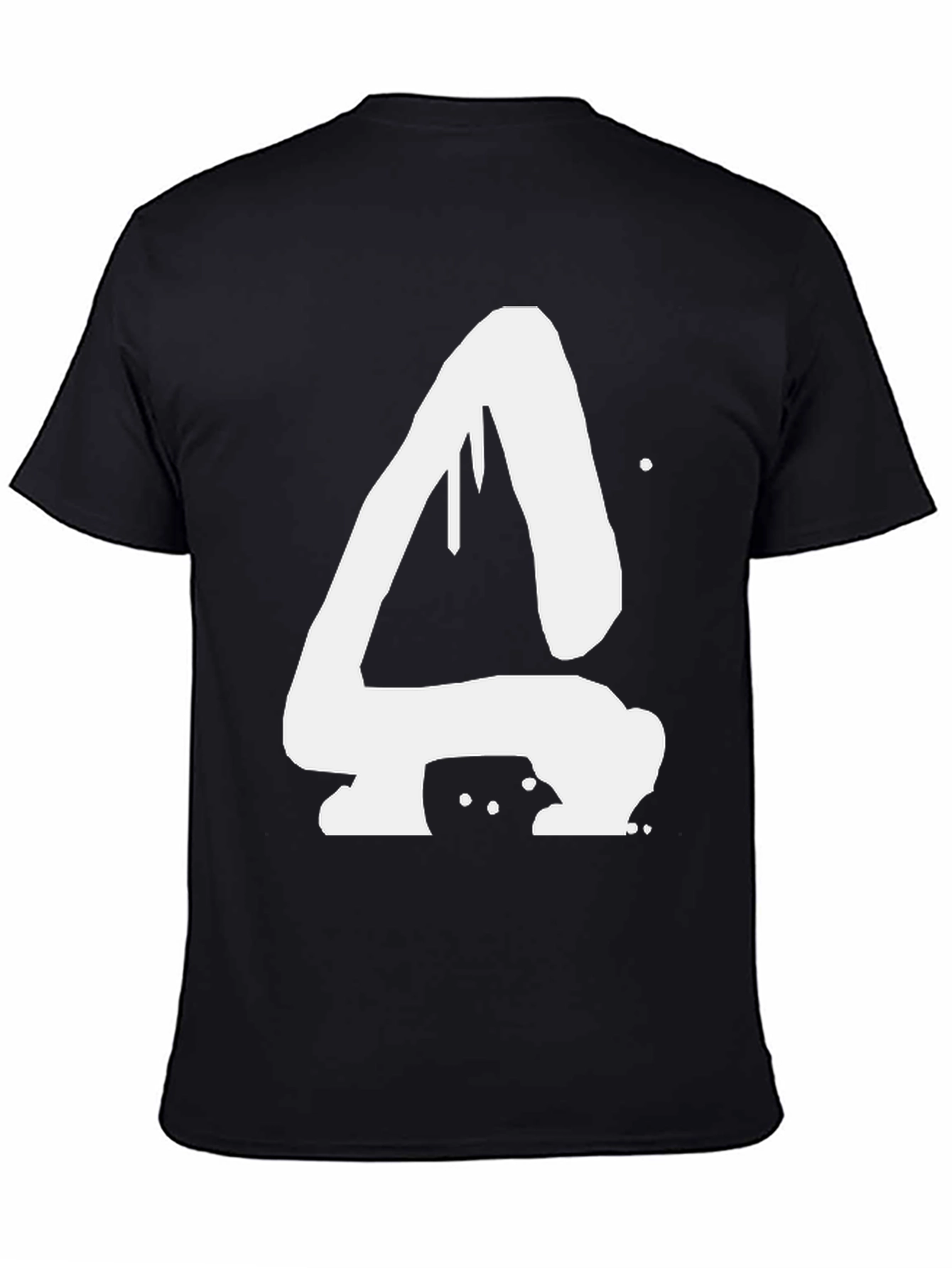 Abstract White Graffiti Style A Black T-Shirt