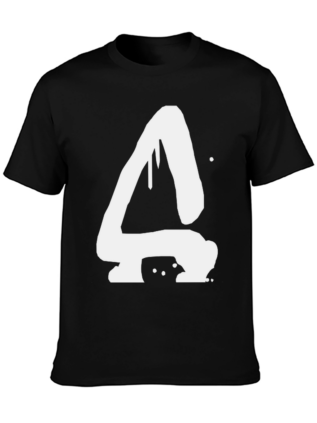 Abstract White Graffiti Style A Black T-Shirt