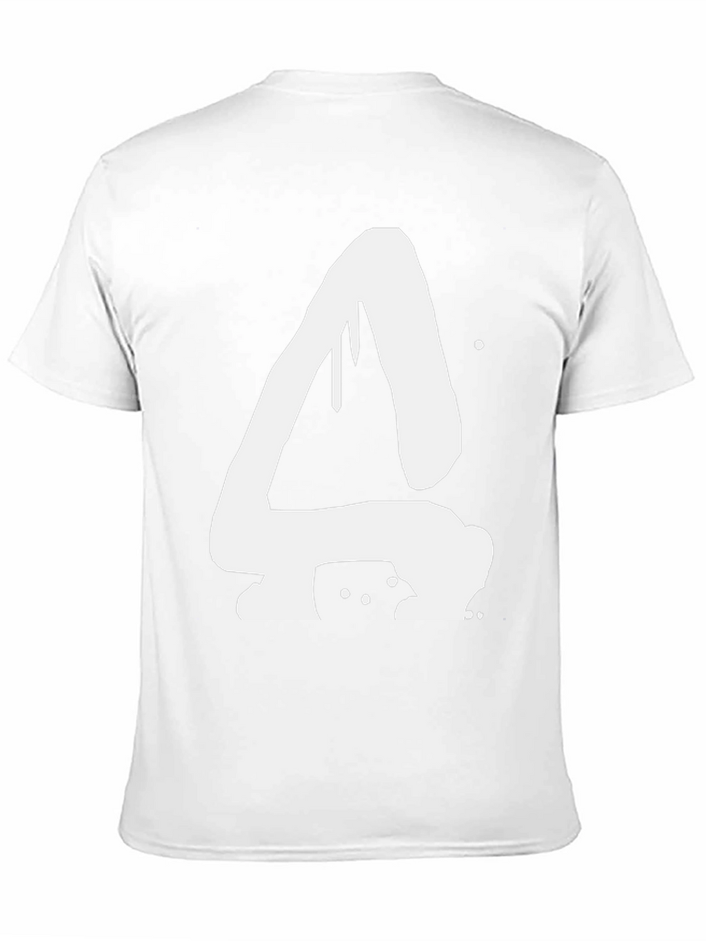 Abstract White Graffiti Style A Black T-Shirt
