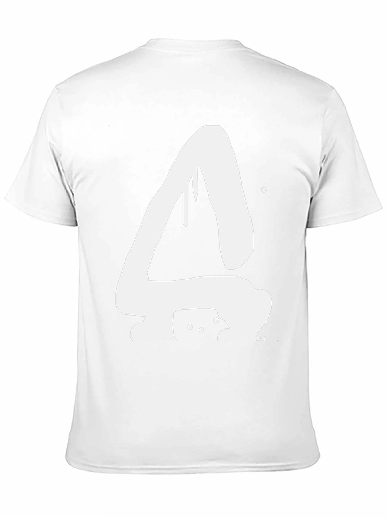 Abstract White Graffiti Style A Black T-Shirt