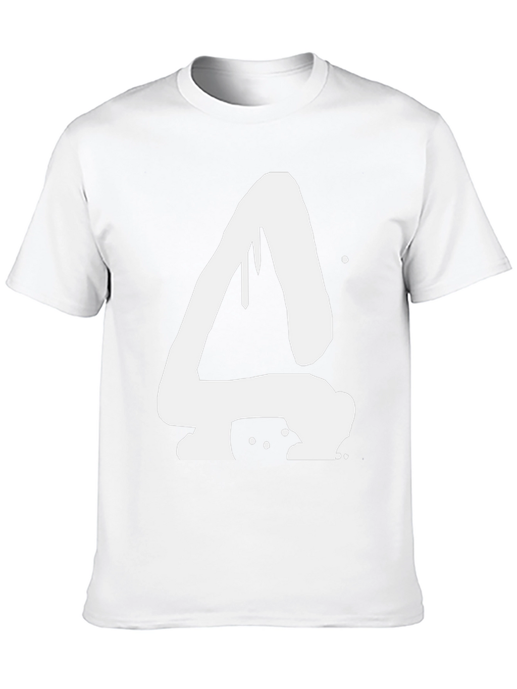 Abstract White Graffiti Style A Black T-Shirt