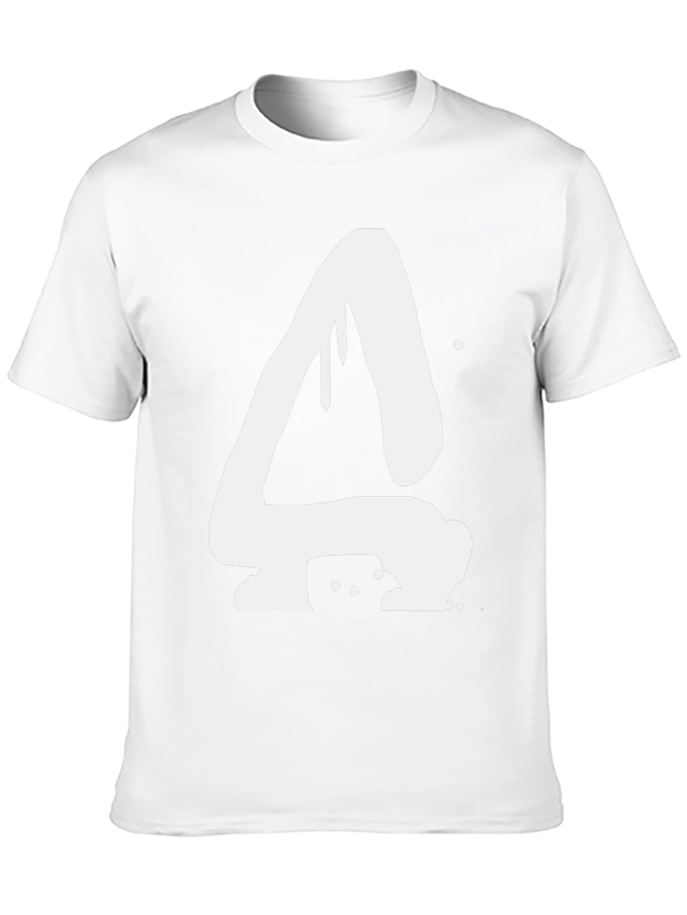 Abstract White Graffiti Style A Black T-Shirt