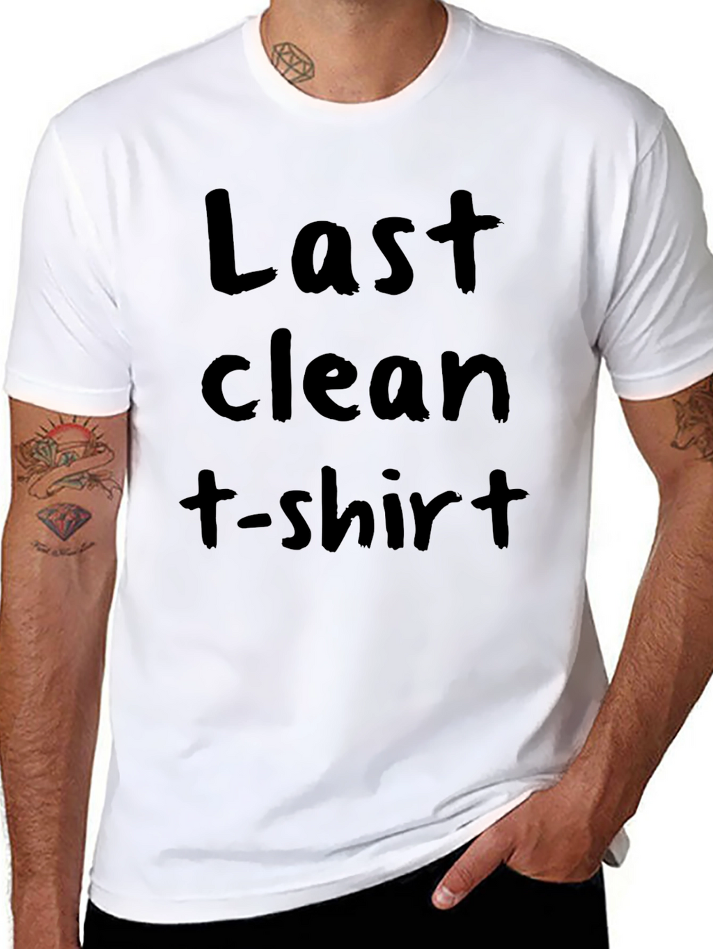 Last Clean T-Shirt Graphic Tee - Mens Black Shirt