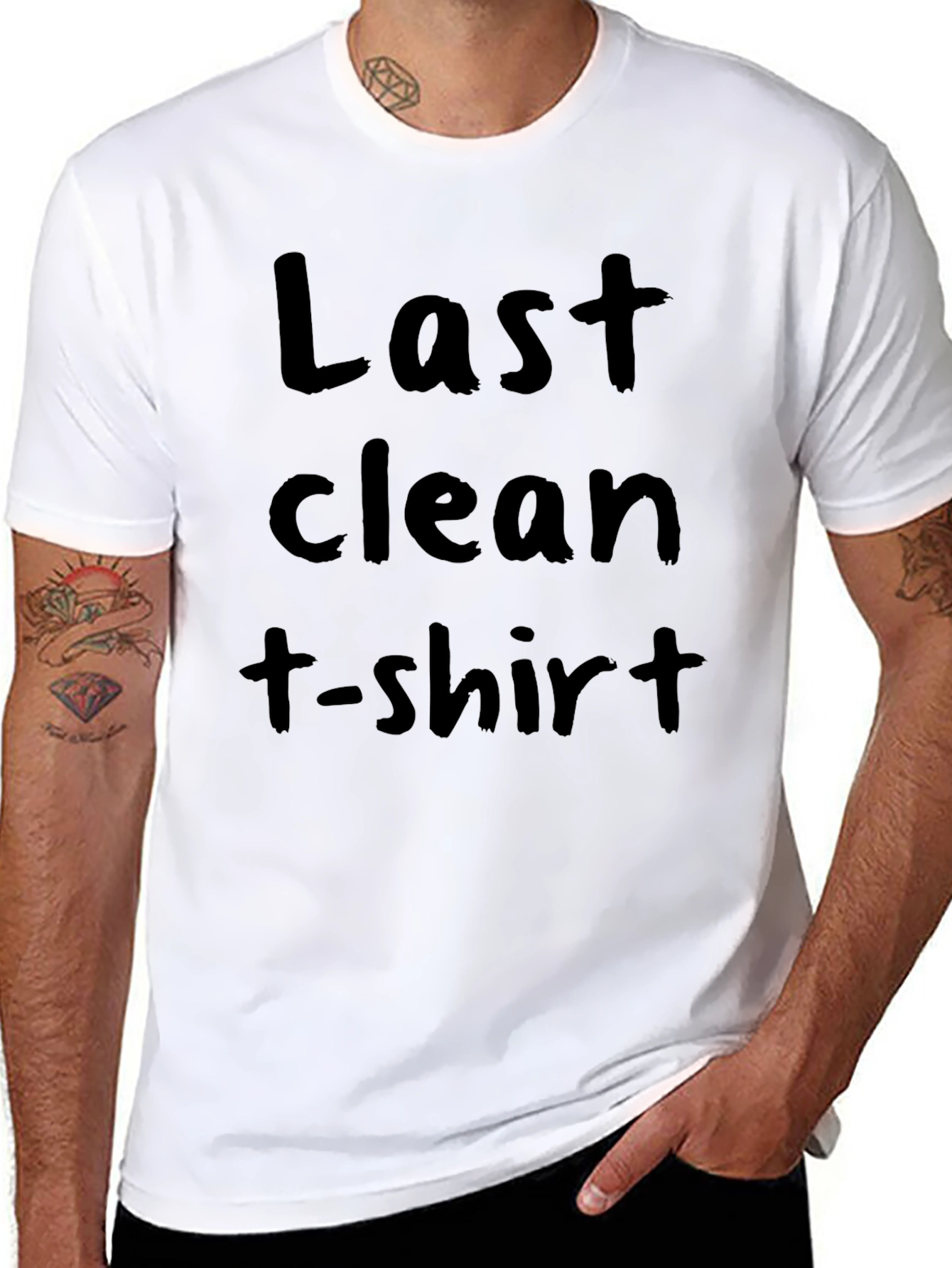 Last Clean T-Shirt Graphic Tee - Mens Black Shirt