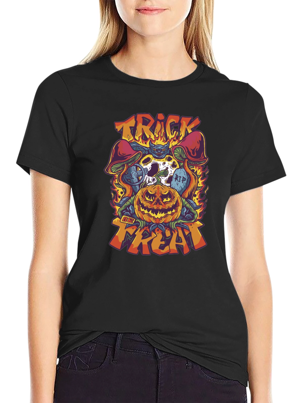 Trick or Treat Halloween Graphic Tee