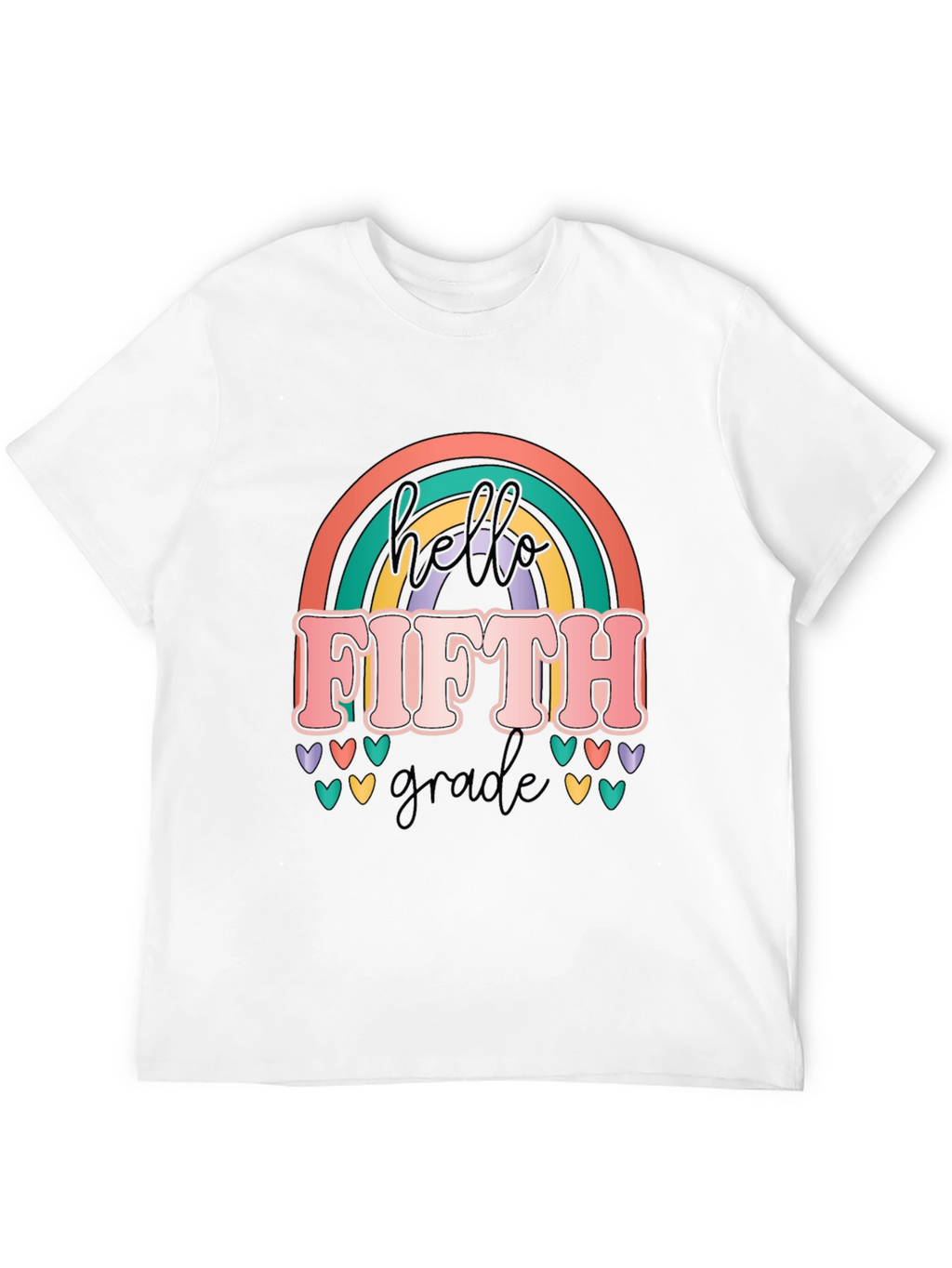 Hello Fifth Grade Rainbow T-Shirt