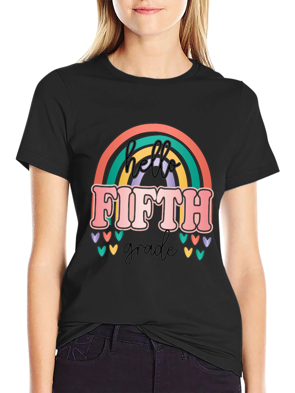 Hello Fifth Grade Rainbow T-Shirt