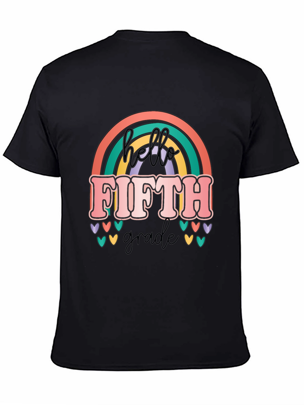 Hello Fifth Grade Rainbow T-Shirt
